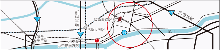 千成寿司　大阪　広域MAP